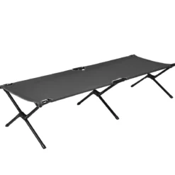Feldbett Campingbett Metallrahmen Faltbar Klappbett Belastbar bis 135 kg 190 x 67 x 42 cm Grau