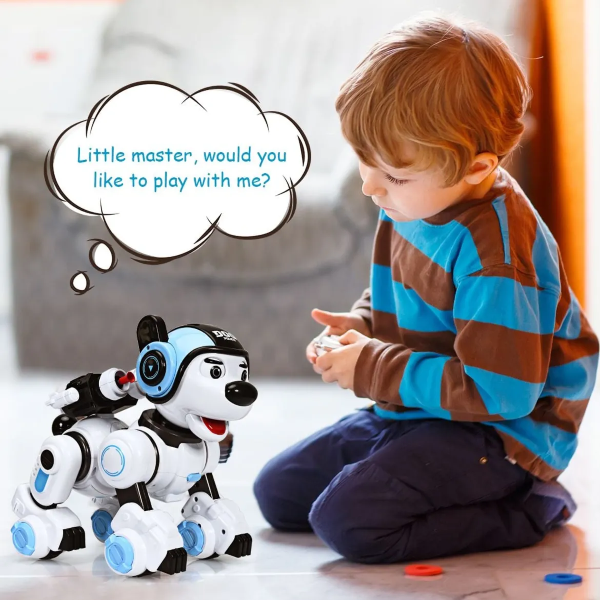 Ferngesteuert Hund Roboter Intelligent Roboterhund Hundespielzeug mit Musikfunktion