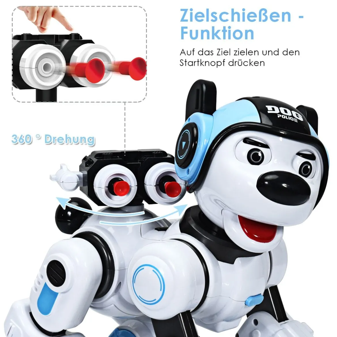 Ferngesteuert Hund Roboter Intelligent Roboterhund Hundespielzeug mit Musikfunktion