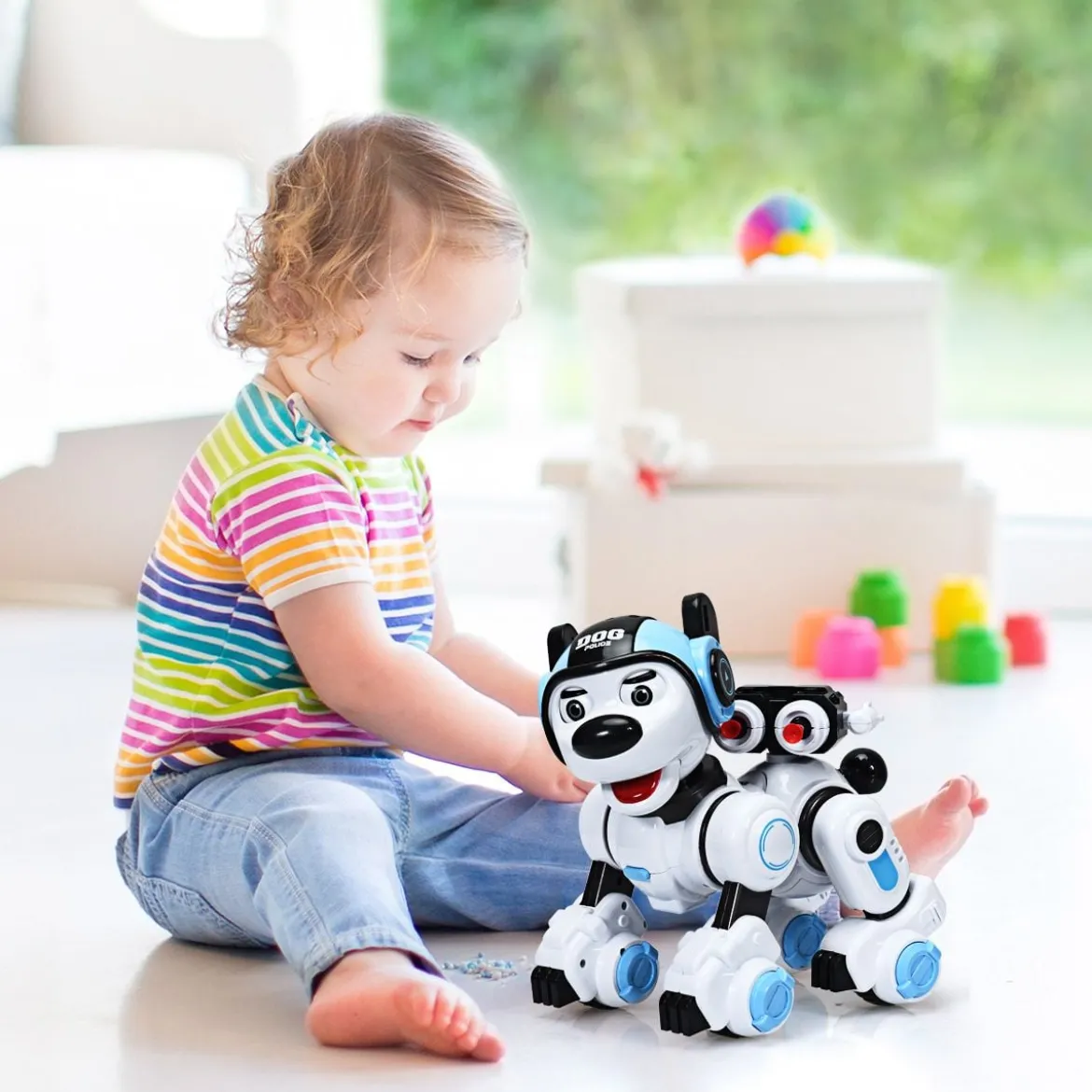 Ferngesteuert Hund Roboter Intelligent Roboterhund Hundespielzeug mit Musikfunktion
