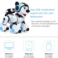 Ferngesteuert Hund Roboter Intelligent Roboterhund Hundespielzeug mit Musikfunktion