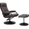 FernsehsesselDrehbar Kippbar TV Relaxsessel Relaxstuhl mit Fußhocker Braun