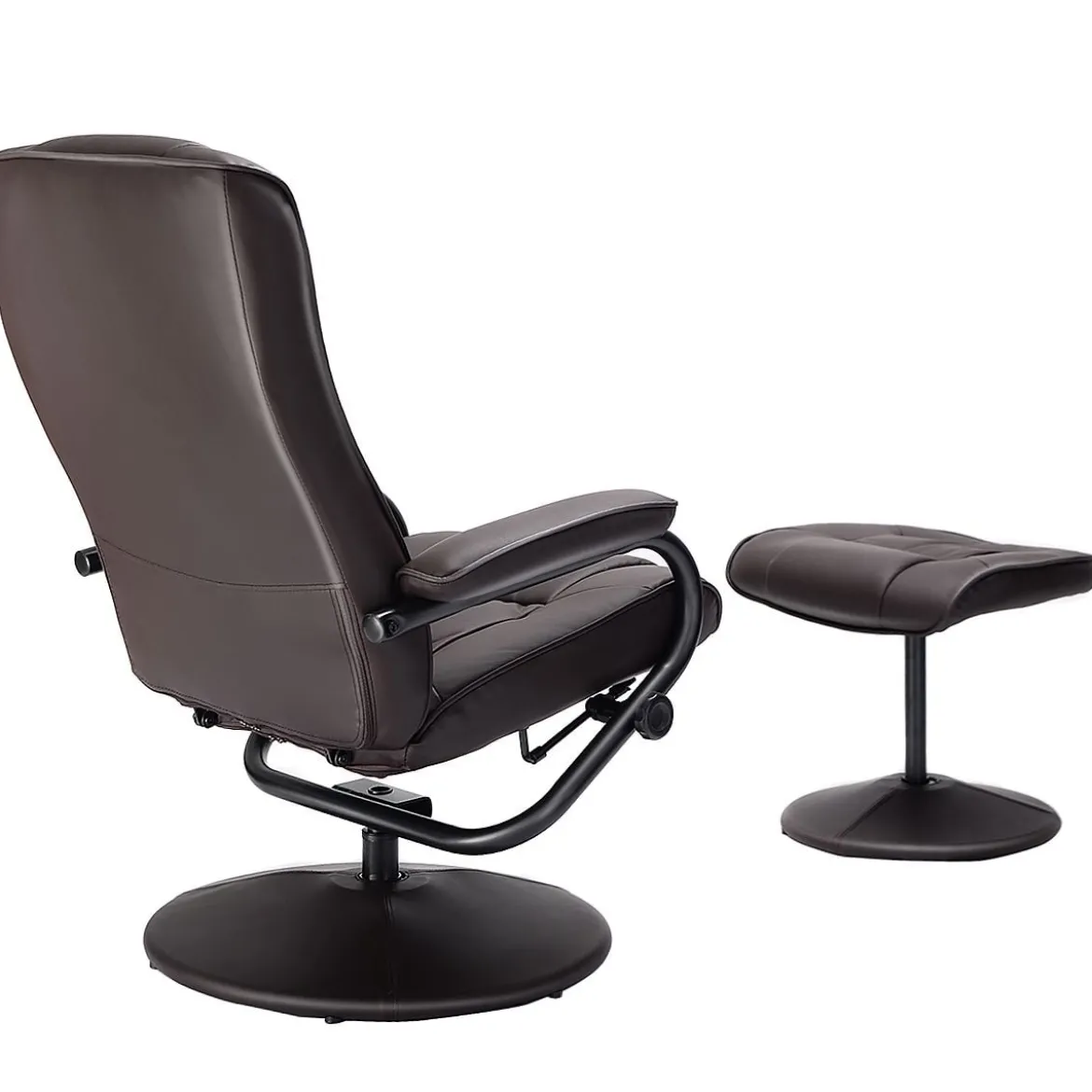 FernsehsesselDrehbar Kippbar TV Relaxsessel Relaxstuhl mit Fußhocker Braun