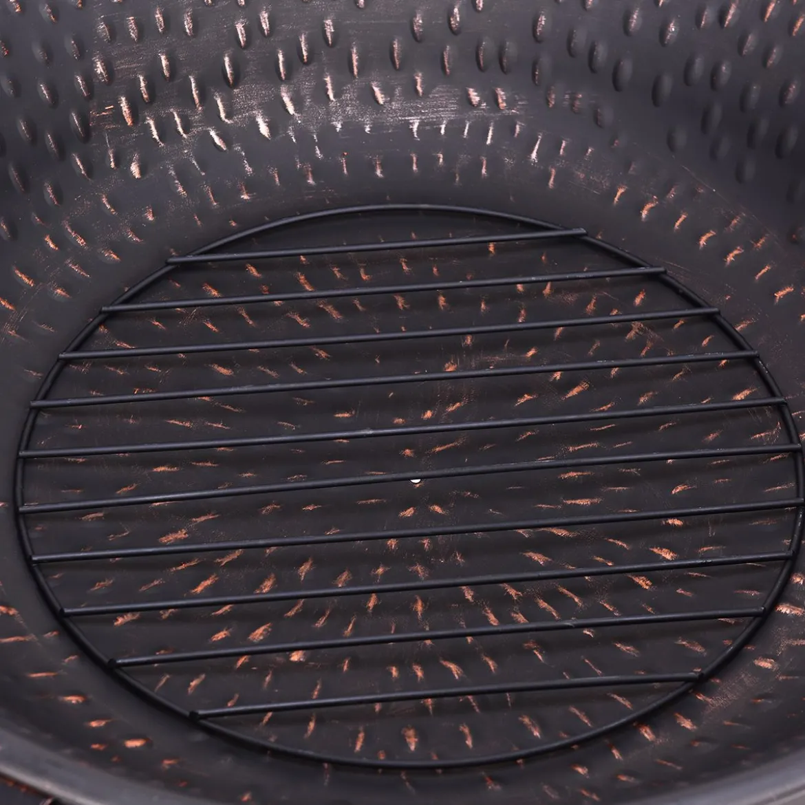 Feuerstelle Garten Grill Feuerkorb mit Funkenhaube 76 x 76 x 60 cm Schwarz
