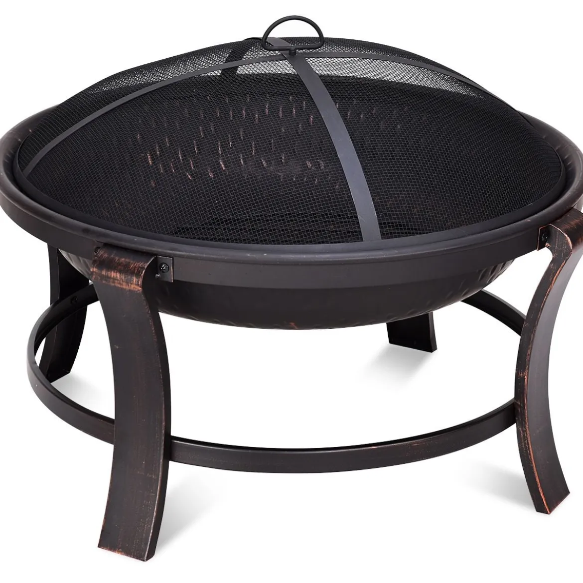 Feuerstelle Garten Grill Feuerkorb mit Funkenhaube 76 x 76 x 60 cm Schwarz