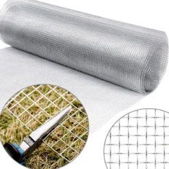 Feuerverzinktes Drahtgeflecht 15 x 15 mm Maschendraht 19 Gauge Metallgitter Drahtgitter 122 x 150 cm Silber