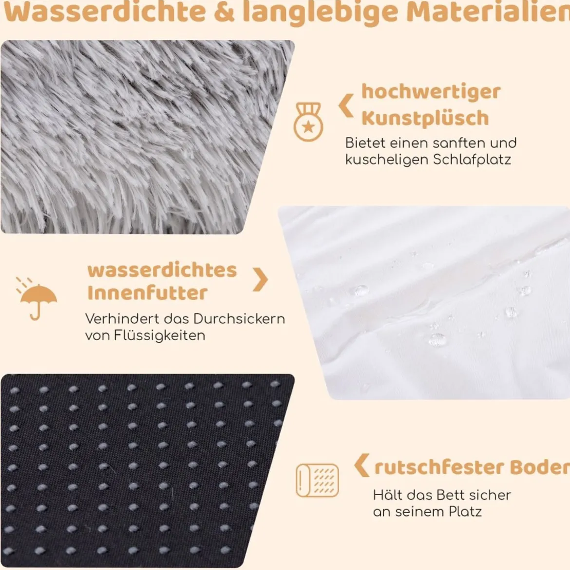Flauschiges Hundebett für Menschen & Hunde mit Waschbare Hundedecke abnehmbarem Bezug Riemen 171 x 115 cm