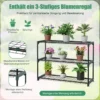 Foliengewächshaus Begehbares Mini-Gewächshaus mit Blumenregal 198,5 x 98 x 215 cm Grün