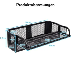 Frachtkorb für ATV/UTV Universeller Heckträger mit Mesh-Design Heckablagekorb 104 x 67 x 31,5 cm