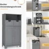 Freistehender Schrank mit Schubladen für die Küche Badezimmer 60 x 30 x 109cm Grau