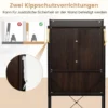 Freistehender Toilettenschrank Badezimmerregal mit verstellbaren Regalen Rustikales Braun