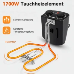 Fritteuse mit Fett 5 L aus Edelstahl 1700 W mit 3 Frittierkörben Sichtfenster & Wärmeisolierter Griff