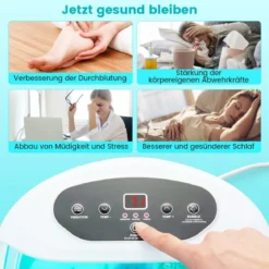 Fußbad Massagegerät Fussbadewanne elektrisch Foot Massager mit Heizung Eisblau