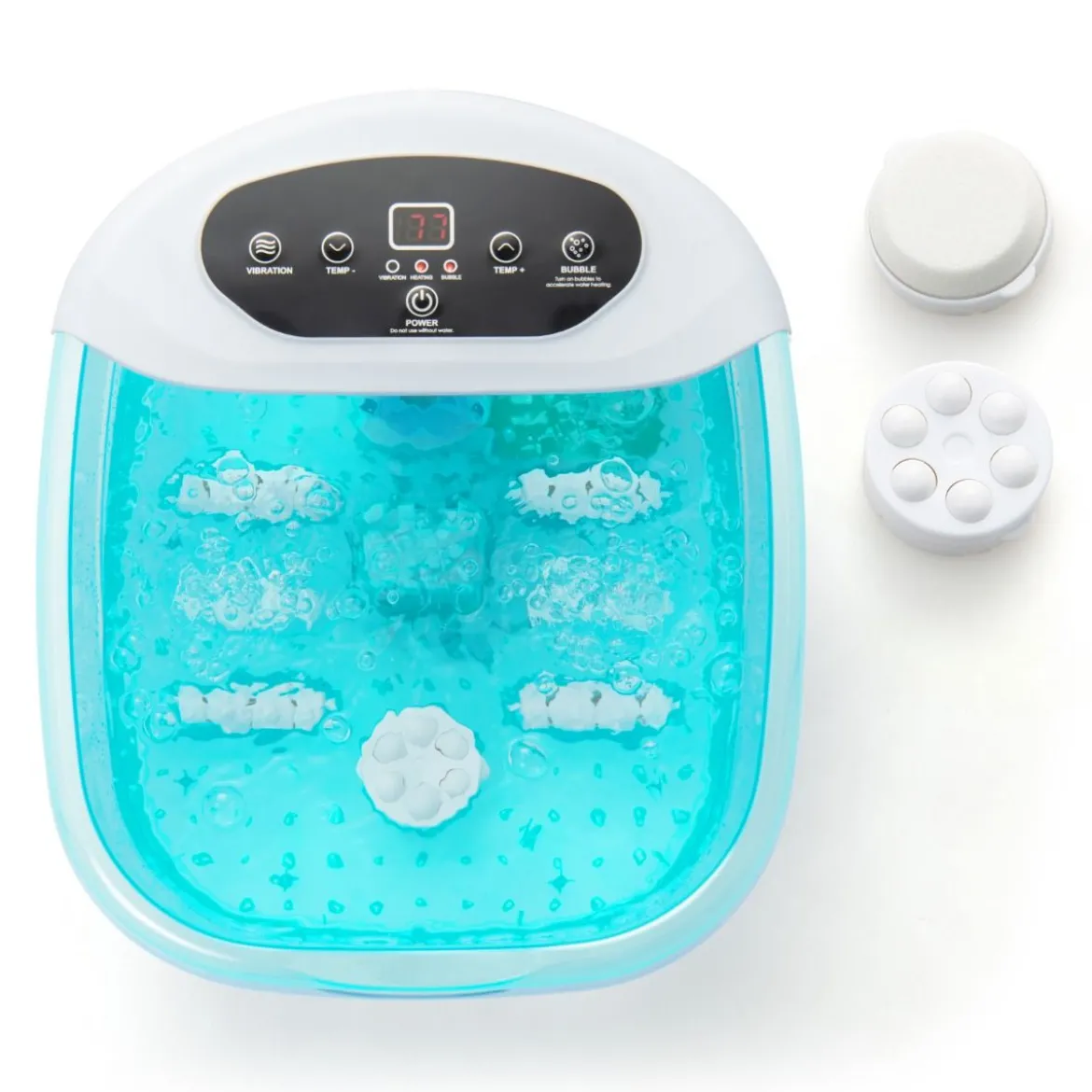 Fußbad Massagegerät Fussbadewanne elektrisch Foot Massager mit Heizung Eisblau