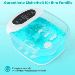 Fußbad Massagegerät Fussbadewanne elektrisch Foot Massager mit Heizung Eisblau