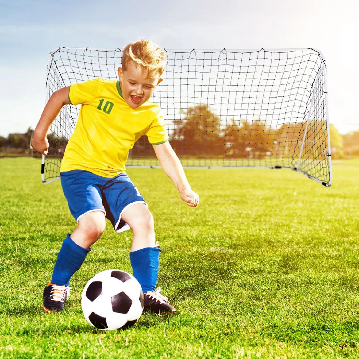 Fußballtor aus Stahl für Spiele und Training von Kindern und Teenagern ab 6 Jahren 365 x 153 x 183 cm