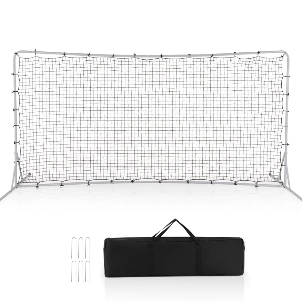 Fußballtor für Kinder 372,5 x 182,5 cm Fussballtore für Garten Fussballtor mit Tragetasche Weiß