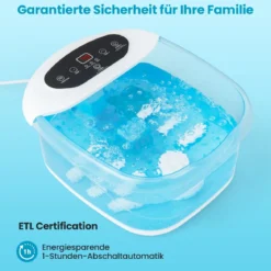 Fuß-Massagegerät Fussbad Fussbadewanne mit abnehmbarem Pediküre-Stein 1-stündiger automatischer Abschaltung Blau
