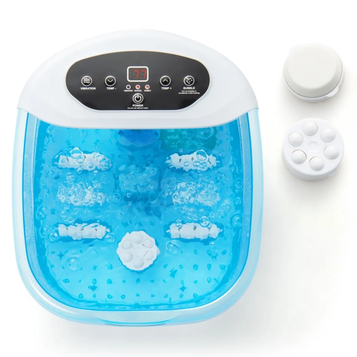 Fuß-Massagegerät Fussbad Fussbadewanne mit abnehmbarem Pediküre-Stein 1-stündiger automatischer Abschaltung Blau