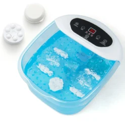 Fuß-Massagegerät Fussbad Fussbadewanne mit abnehmbarem Pediküre-Stein 1-stündiger automatischer Abschaltung Blau
