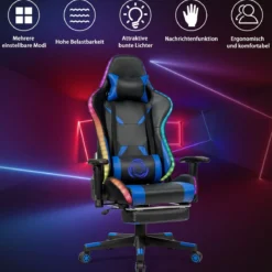 Gamingstuhl Bürostuhl Racing Chair Drehstuhl Blau