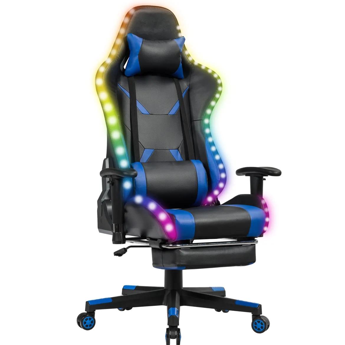 Gamingstuhl Bürostuhl Racing Chair Drehstuhl Blau