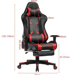 Gamingstuhl Bürostuhl Racing Chair Drehstuhl Rot