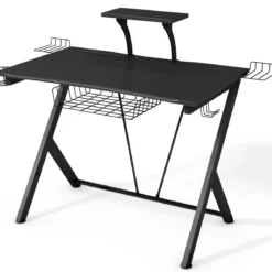 Gaming Tisch Ergonomischer Computertisch Gaming Desk Schwarz 106 x 59,5 x 101,5 cm