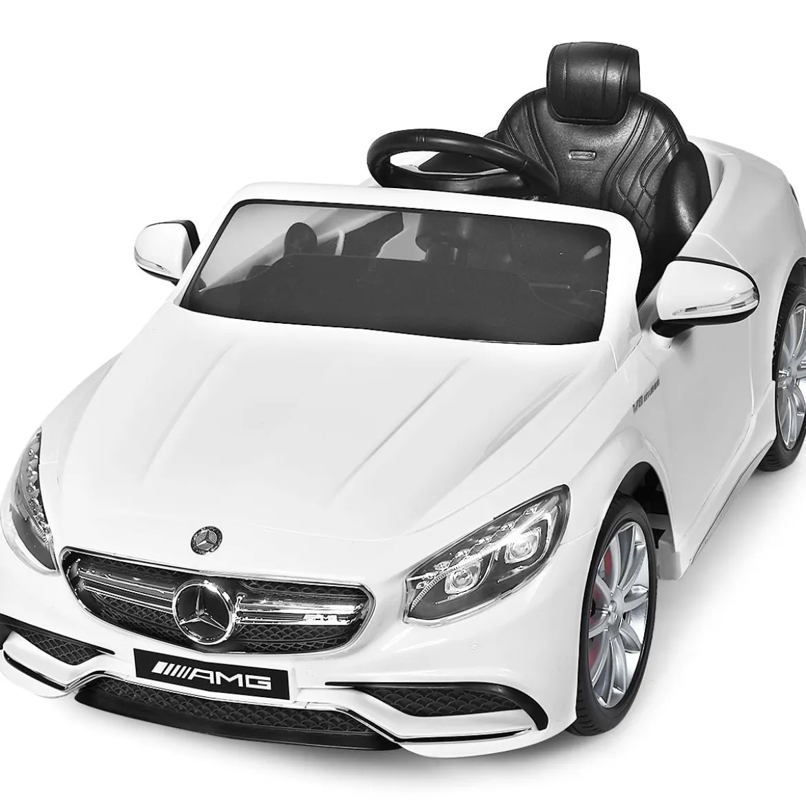 3 Gang Elektroauto 12V Kinderauto mit 2,4G-Fernbedienung mit Musik 120 x 70 x 52 cm Weiß
