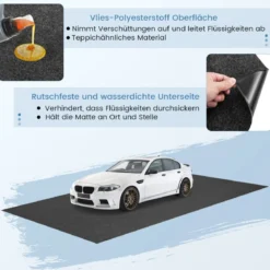 Garage Bodenmatte 800 x 220 cm Auto Ölauffangmatte Ölmatte rutschfest & wasserdicht