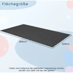 Garage Bodenmatte 800 x 220 cm Auto Ölauffangmatte Ölmatte rutschfest & wasserdicht