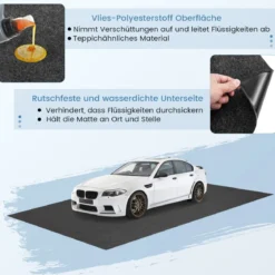 Garage Bodenmatte 600 x 220 cm Auto Ölauffangmatte Ölmatte rutschfest & wasserdicht