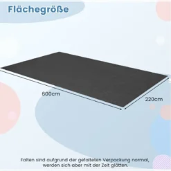 Garage Bodenmatte 600 x 220 cm Auto Ölauffangmatte Ölmatte rutschfest & wasserdicht