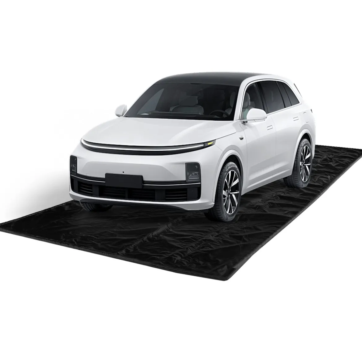 Garagenmatte Auto 550 x 240 cm Ölmatte Garage Ölauffangmatte rutschfest & wasserfest Schwarz