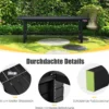 Gartenbank für 2 Personen mit Lattensitz bis 300kg belastbar 120 x 36 x 40,5 cm Schwarz
