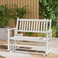Gartenbank mit Sanfter Gleitbewegung Wetterfeste Schaukelbank bis 225 kg Belastbar