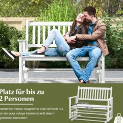 Gartenbank mit Sanfter Gleitbewegung Wetterfeste Schaukelbank bis 225 kg Belastbar