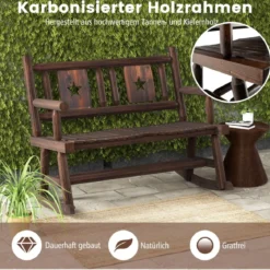 Gartenbank wetterfest Schaukelbank mit Rückenlehne Sitzbank bis 320 kg belastbar