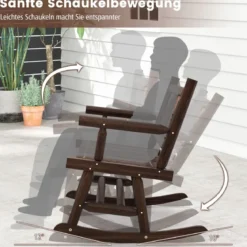 Gartenbank wetterfest Schaukelbank mit Rückenlehne Sitzbank bis 320 kg belastbar
