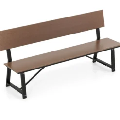 Gartenbank wetterfest 3-Sitzer Sitzbank bis 500kg belastbar 183 x 52 x 85 cm Braun