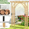 Gartenbogen aus Holz Rosenbogen für Kletterpflanzen Eleganter Hochzeitsbogen Natur