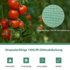 Gartengewächshaus 100 x 50 x 170 cm Begehbares Gartengewächshaus Grün
