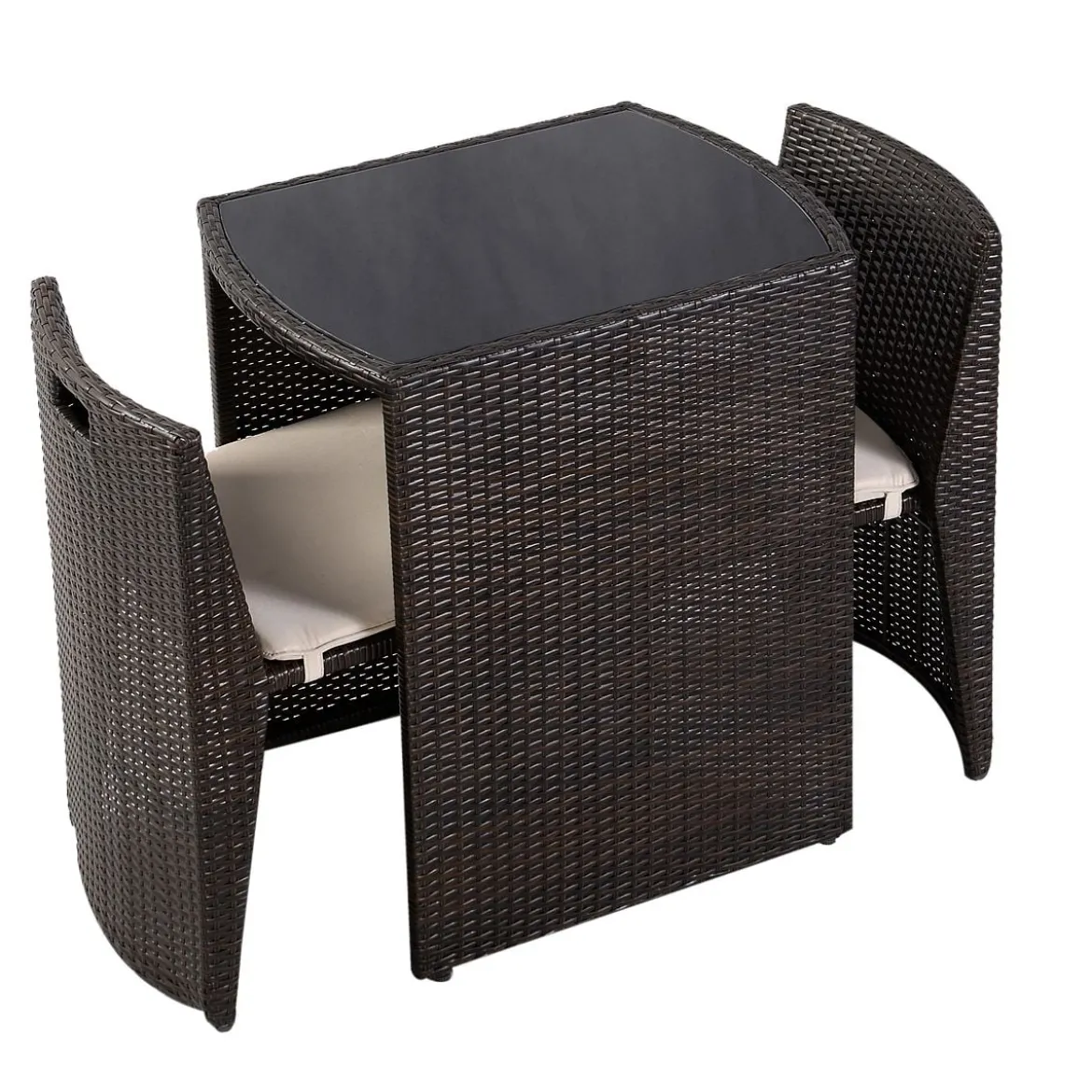 Gartenmöbel Rattan Lounge 3er Set Polyrattan Sitzgruppe Rattanmöbel Garnitur