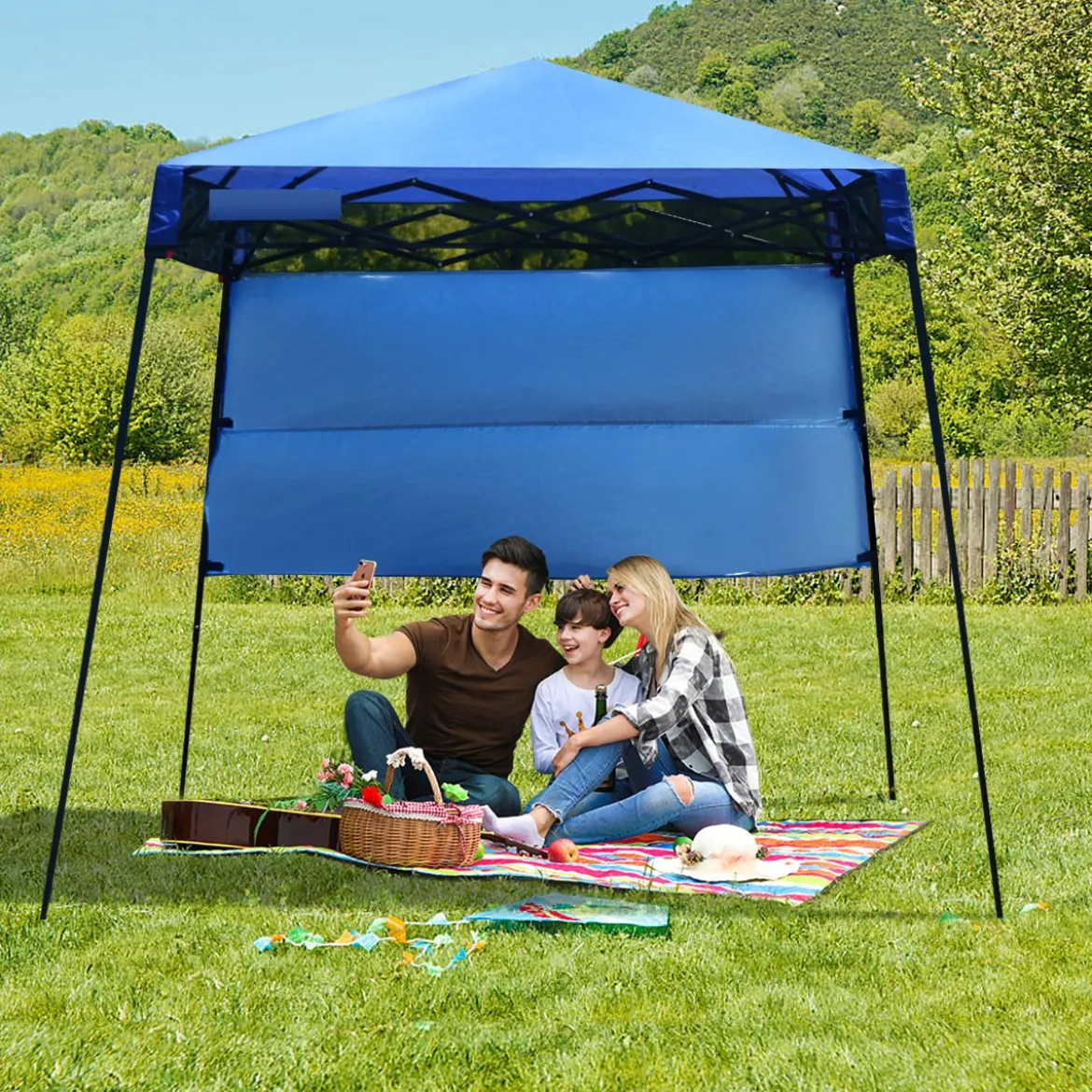 Gartenpavillon Gartenzelt mit Tasche tragbares Partyzelt 181x181x210cm Blau