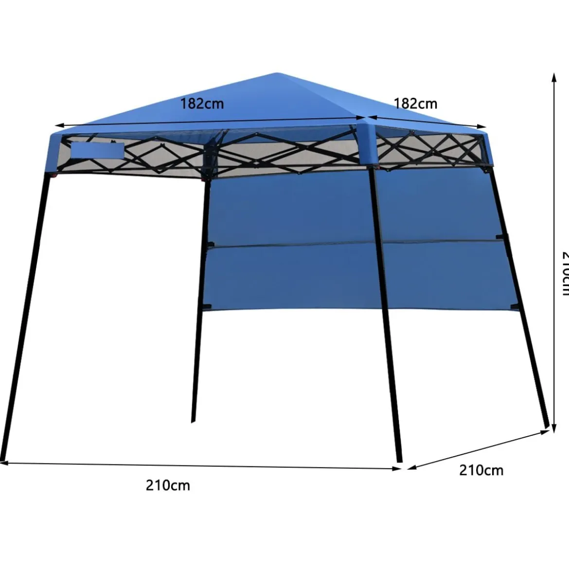 Gartenpavillon Gartenzelt mit Tasche tragbares Partyzelt 181x181x210cm Blau