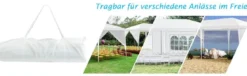 Gartenpavillon Partyzelt mit 4 abnehmbaren Seitenwänden Pavillon Bierzelt UV-Schutz Gartenzelt 3 x 6m