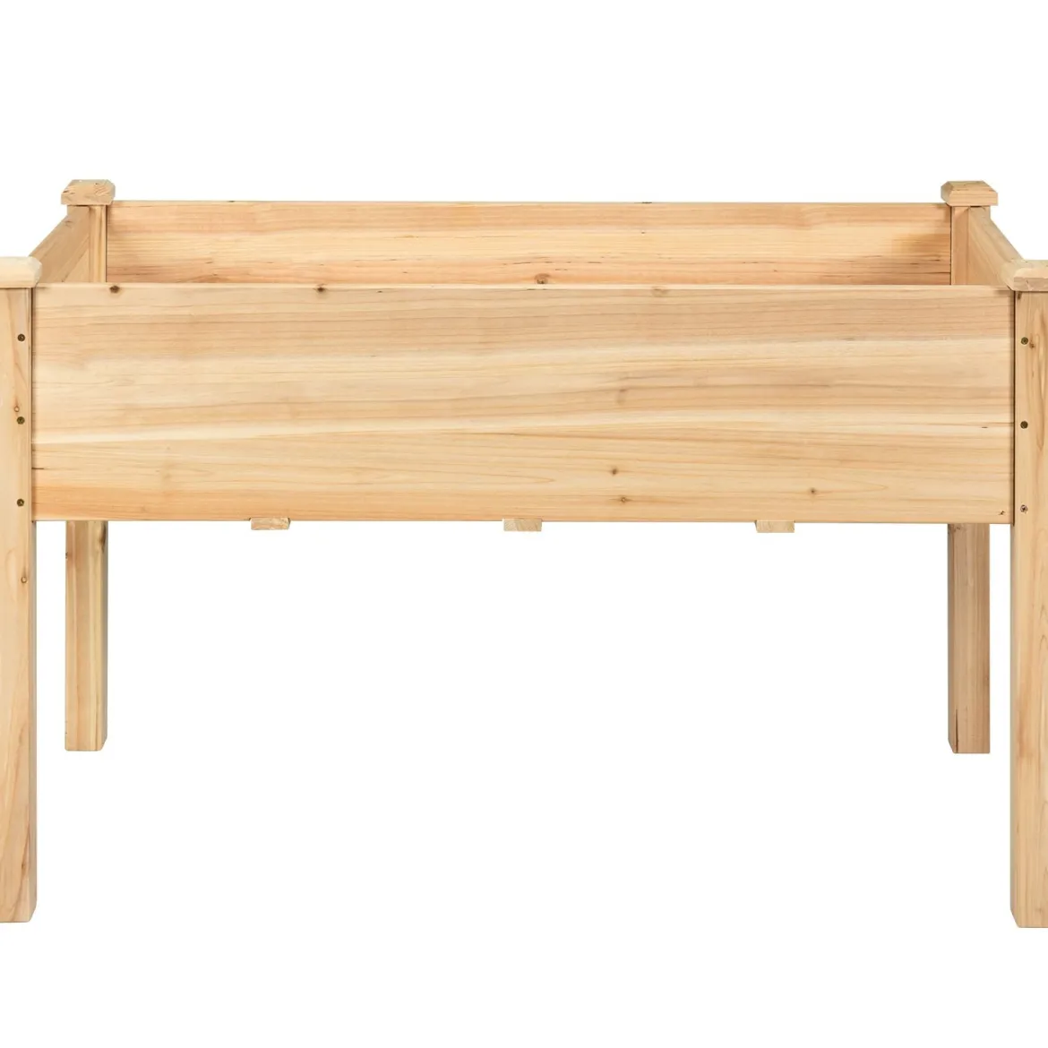 Garten-Pflanzkasten hölzernes Beet Gartenbeet Hochbeet Holz 125 x 59 x 76 cm Natur