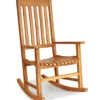 Garten Schaukelstuhl Holz Schaukelsessel Gartenstuhl Outdoor 71 x 84 x 116 cm Braun