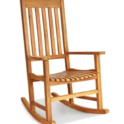 Garten Schaukelstuhl Holz Schaukelsessel Gartenstuhl Outdoor 71 x 84 x 116 cm Braun