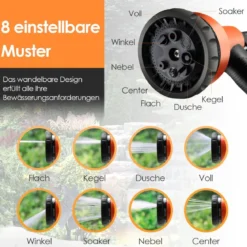 Gartenschlauch-Aufroller mit Wandhalterung 180˚ drehbare Halterung 1/2 Zoll 30m + 2m